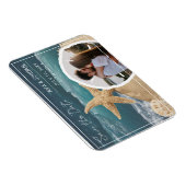 Magnet Flexible Thème de plage Enregistrer la date Photo Mariage (Côté Droit)