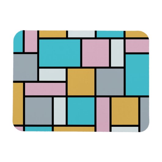 Magnet Flexible Theo Van Doesburg - Composition 17 - Art Mondrian (Horizontal)