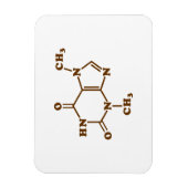 Magnet Flexible Théobromine au chocolat Formule chimique moléculai (Vertical)