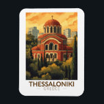 Magnet Flexible Thessalonique Grèce Agios Pavlos Travel Art Retro<br><div class="desc">Thessalonique rétro design de voyage vectoriel. Thessalonique est une ville portuaire grecque située dans le golfe Thermique de la mer Égée.</div>