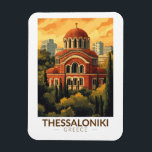 Magnet Flexible Thessalonique Grèce Agios Pavlos Travel Art Retro<br><div class="desc">Thessalonique rétro design de voyage vectoriel. Thessalonique est une ville portuaire grecque située dans le golfe Thermique de la mer Égée.</div>