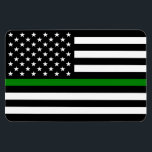 Magnet Flexible Thin Green Line Military and Vétérans American Fla<br><div class="desc">The Thin Green Line represents and active service members of all branches of the US Military. The 50 stars on the flag represent the 50 states and the citizens within them. Running between them, is a Thin Green Line whts our nation and the citizens from any and threats. - This...</div>