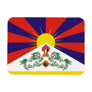Magnet Flexible Tibet, Lions de Neige, Drapeau Tibétain - L'Himala