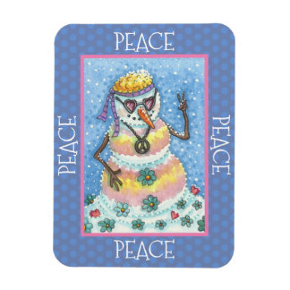 MAGNET FLEXIBLE TIE DYE SUPER SNOWMAN, PAIX SUR TERRE NOËL