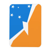 Magnet Flexible Tierra del Fuego Argentine drapeau feu province (Vertical)