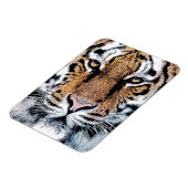 Magnet Flexible Tiger rayures Portrait dans Graphic Press Style (Côté Gauche)