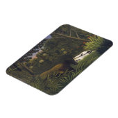 Magnet Flexible Tigre attaquant un cheval et un Noir endormi ( (Côté Gauche)