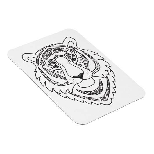 Magnet Flexible Tigre blanc inspiré (Côté Droit)