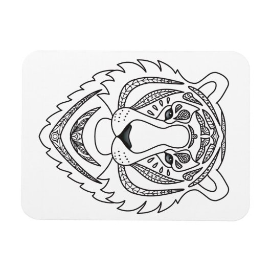 Magnet Flexible Tigre blanc inspiré (Horizontal)