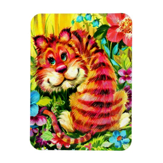 Magnet Flexible tigre coloré (Vertical)