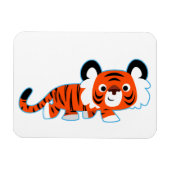 Magnet Flexible Tigre de dessin mignon sur l'aimant flexible du pi (Horizontal)