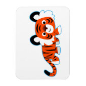 Magnet Flexible Tigre de dessin mignon sur l'aimant flexible du pi (Vertical)