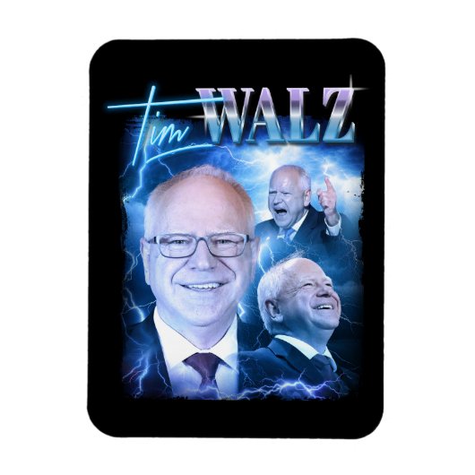 Magnet Flexible Tim Walz Retro 90s (Vertical)