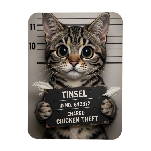 Magnet Flexible Tinsel le chaton de Noël (Vertical)