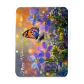 Magnet Flexible Tiny Butterfly On Wildflowers Mother's Day (Vertical)