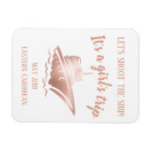 Magnet Flexible Tirer sur le bateau Cruise Group Girl'or Rose (Horizontal)