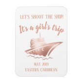 Magnet Flexible Tirer sur le bateau Cruise Group Girl'or Rose (Vertical)