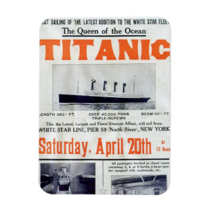 Magnet Flexible Titanic Reine de l'Océan - White Star Line
