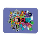 Magnet Flexible Titans Ados, allez ! | Graphique Flèche d'équipe (Horizontal)