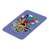 Magnet Flexible Titans Ados, allez ! | Graphique Flèche d'équipe (Côté Gauche)