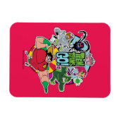 Magnet Flexible Titans Ados, allez ! | Graphique Groupe d'équipes (Horizontal)