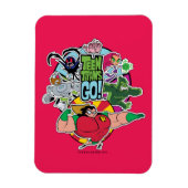 Magnet Flexible Titans Ados, allez ! | Graphique Groupe d'équipes (Vertical)