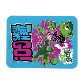 Magnet Flexible Titans Ados, allez ! | Les Shapeshifts Beast Boy (Horizontal)