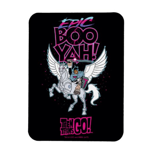 Magnet Flexible Titans Ados, allez ! | Warrior Cyborg équitation P (Vertical)