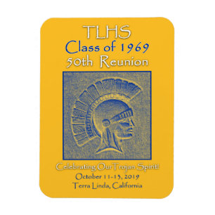 Magnet Flexible TLHS Classe de 1969 Trojan Spirit 50e Réunion