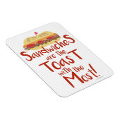 Magnet Flexible Toast avec le sandwich le plus drôle (Côté Droit)