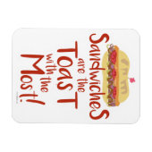 Magnet Flexible Toast avec le sandwich le plus drôle (Horizontal)