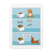 Magnet Flexible Toast Feuille de chat Startled pour chien (Vertical)