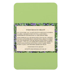 Magnet Flexible toile "Mon cœur est éternel"
