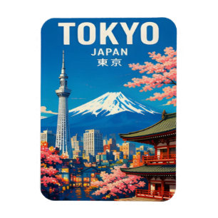 Magnet Flexible Tokyo Japon Rues Néon & Quartiers Traditionnels