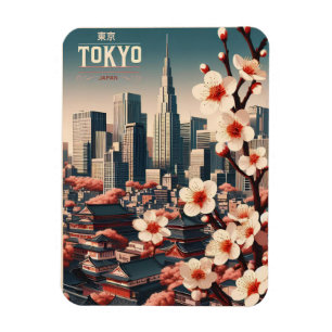 Magnet Flexible Tokyo Japon voyage cadeaux vintages