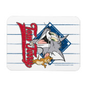 Magnet Flexible Tom Et Jerry | Tom Et Jerry Sur Diamant De Basebal (Horizontal)