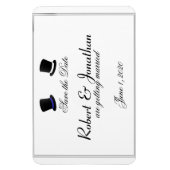 Magnet Flexible Top Chapeaux Bow Cravates Blue Gay Wedding Enregis (Vertical)