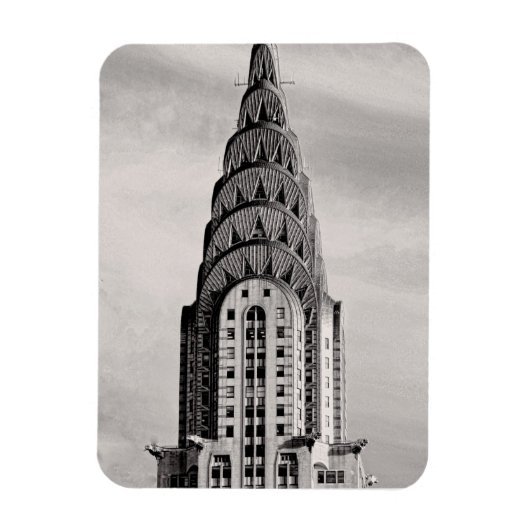 Magnet Flexible Top of the Chrysler Building NYC - B&W (Vertical)