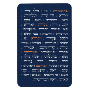 Magnet Flexible Torah Parshiot Parshas Lectures hebdomadaires en h