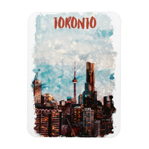 Magnet Flexible Toronto Canada Skyline Silhouette