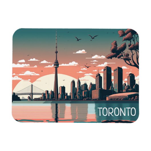 Magnet Flexible Toronto Ontario Panorama View Cityscape (Horizontal)