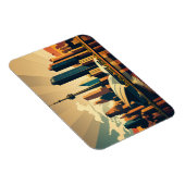 Magnet Flexible Toronto Ontario Vintage Sunset Cityscape (Côté Droit)