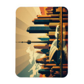 Magnet Flexible Toronto Ontario Vintage Sunset Cityscape (Vertical)