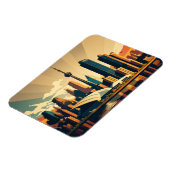 Magnet Flexible Toronto Ontario Vintage Sunset Cityscape (Côté Gauche)