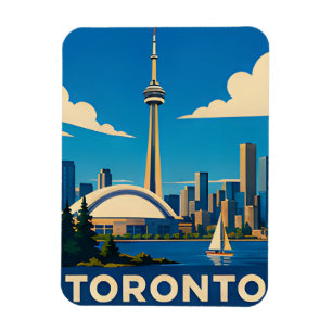 Magnet Flexible TORONTO — Tour CN Tower et skyline au bord du lac
