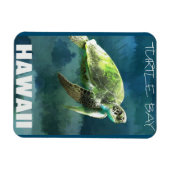 Magnet Flexible Tortue de mer artistique d'Hawaï (Horizontal)