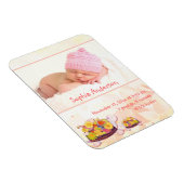 Magnet Flexible Tortue Faire-part de naissance fille bébé (Côté Droit)