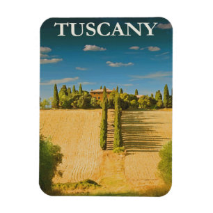 Magnet Flexible Toscane Italie Vintage voyage rétro