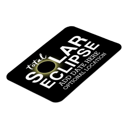 Magnet Flexible Total Solaire Eclipse 2017 - Date et emplacement p (Côté Gauche)