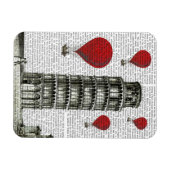 Magnet Flexible Tour de Pise et Ballons rouges à air chaud (Horizontal)